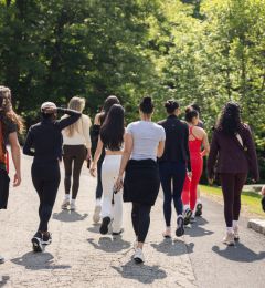 Group hiking