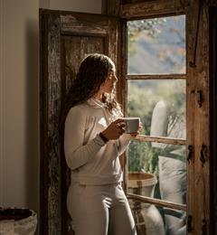 woman by window 