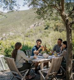 lunch at outdoor table 