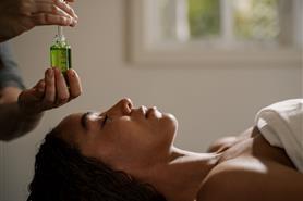 Woman getting a facial