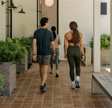 two people walking  