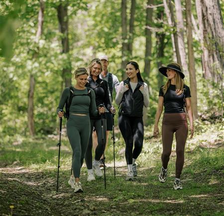 Group hiking 