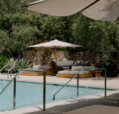 A view of the pool