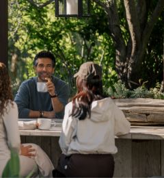 people having coffee