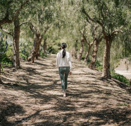 Woman hiking on her own